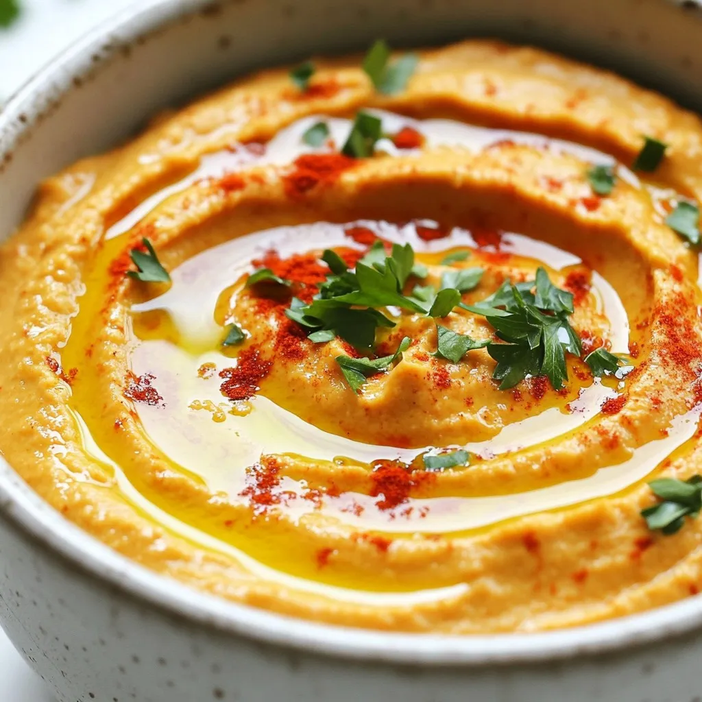 Roasted Red Pepper Hummus Simple and Tasty Dip