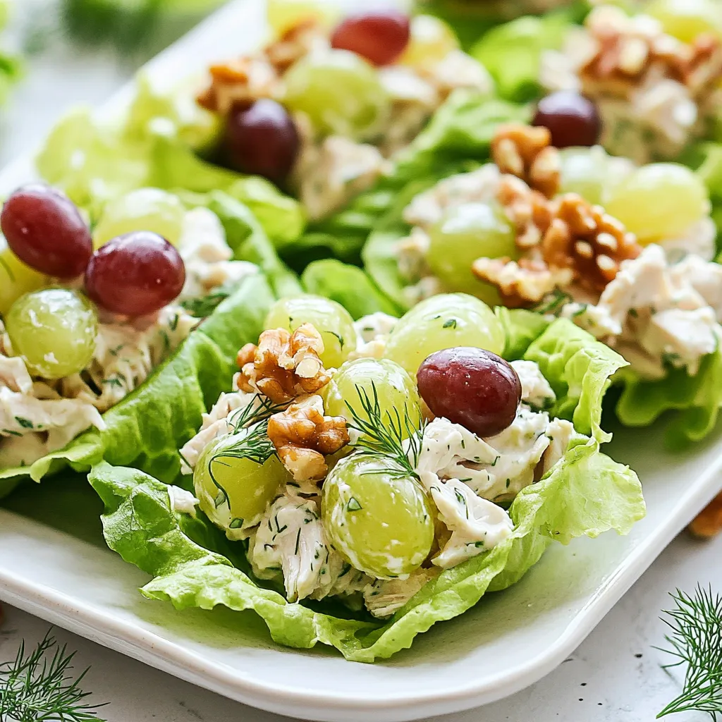 Greek Yogurt Chicken Salad Lettuce Wraps Delight