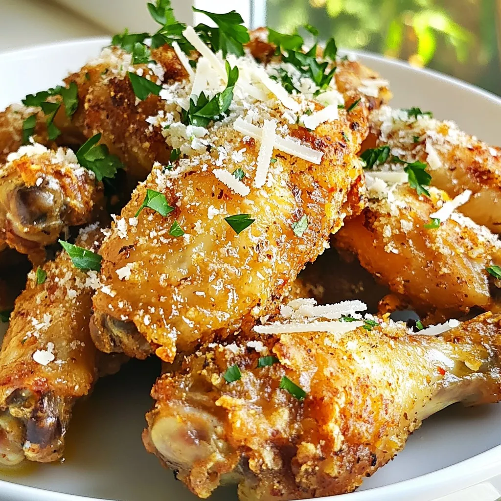 Garlic Parmesan Air Fryer Wings Tasty Crispy Delight