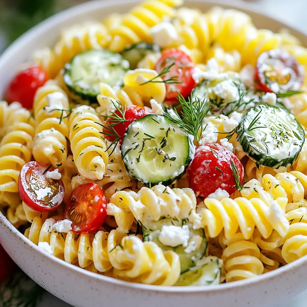 Creamy Greek Tzatziki Pasta Salad Flavorful and Fresh
