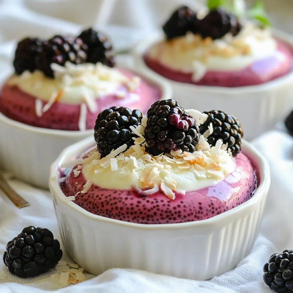 Blackberry Coconut Chia Pudding Simple and Tasty Dish