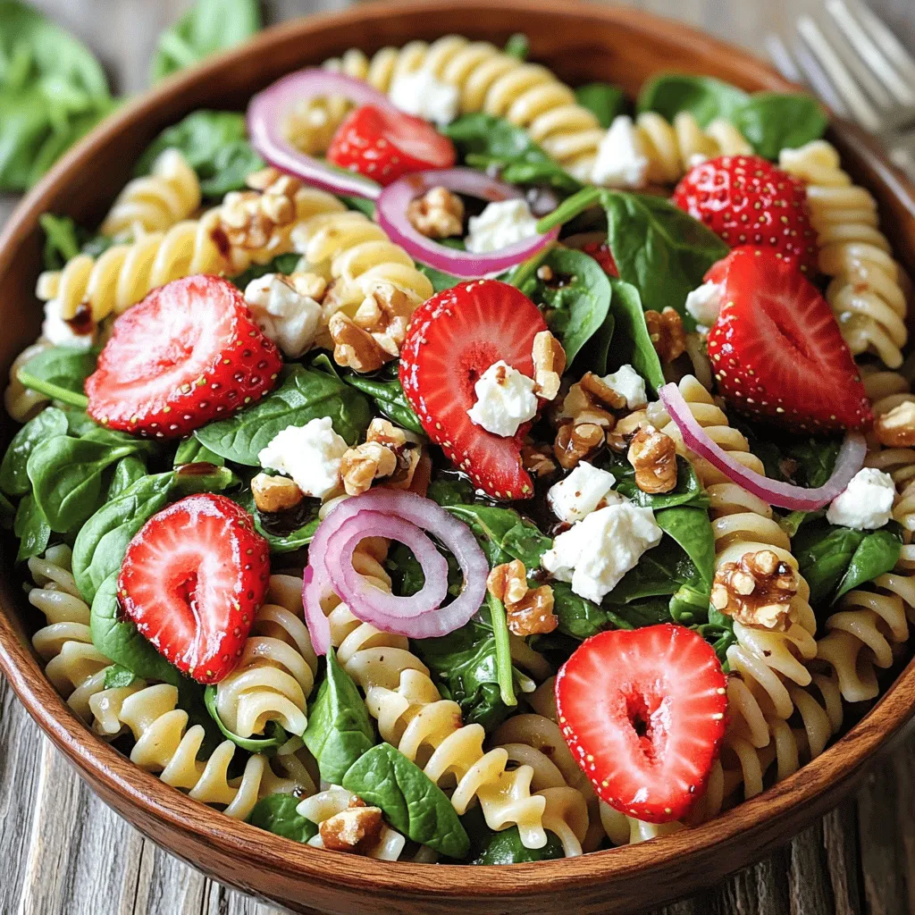 Strawberry Spinach Pasta Salad Fresh and Flavorful Dish