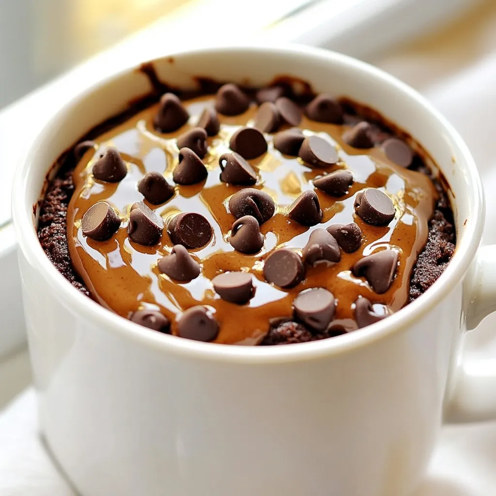 Chocolate Peanut Butter Mug Cake Easy and Quick Recipe