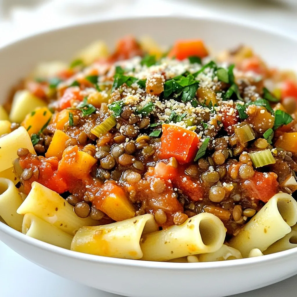 Vegan Lentil Bolognese Savory and Simple Dinner