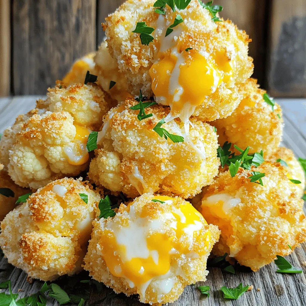 Cheddar Cauliflower Bites Air Fryer Crispy Treats