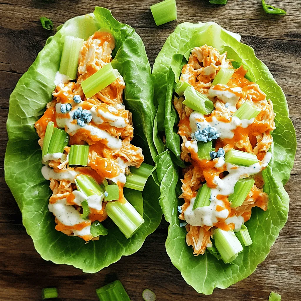 Buffalo Chicken Lettuce Wraps Easy and Tasty Recipe