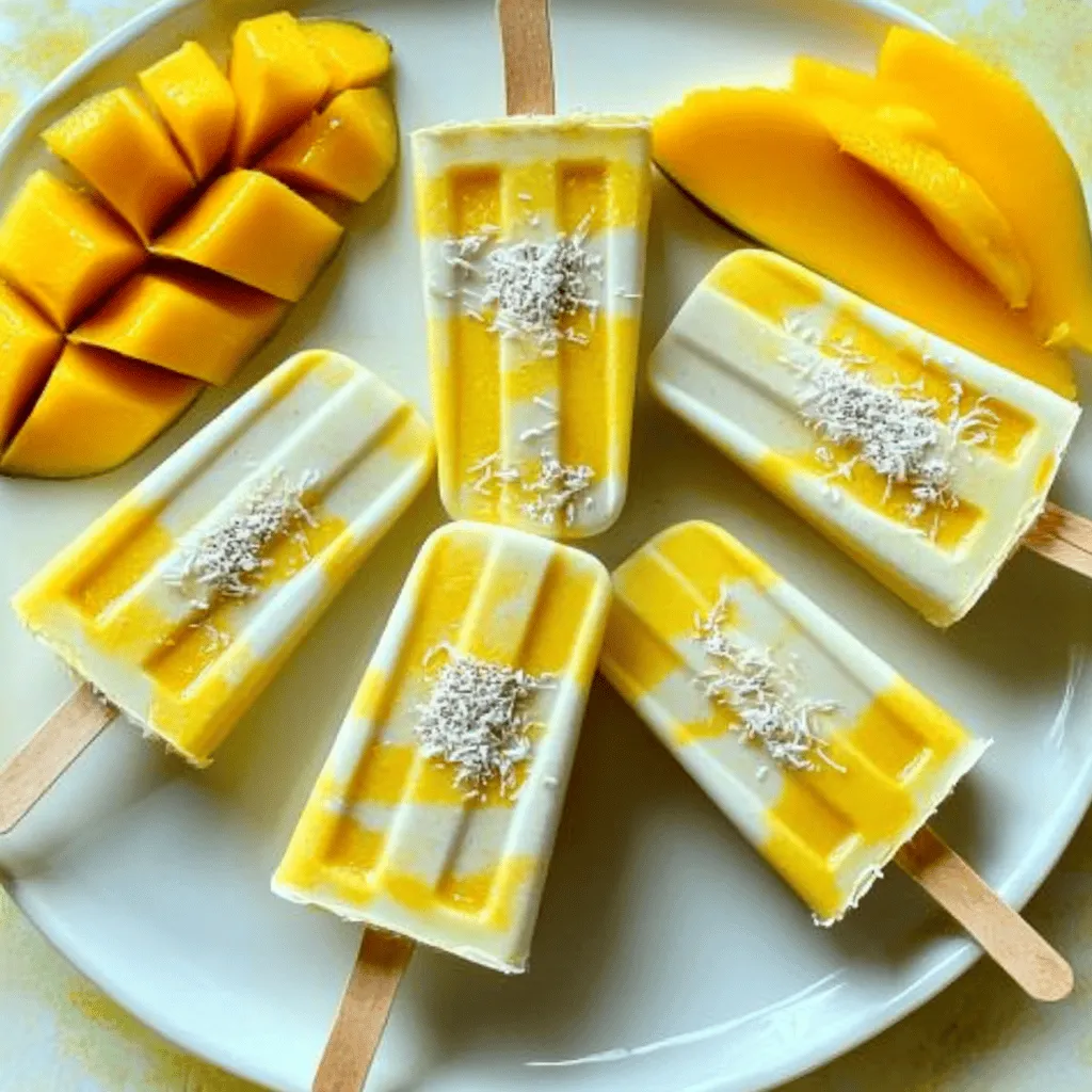Mango Coconut Chia Pops Refreshing Summer Treat