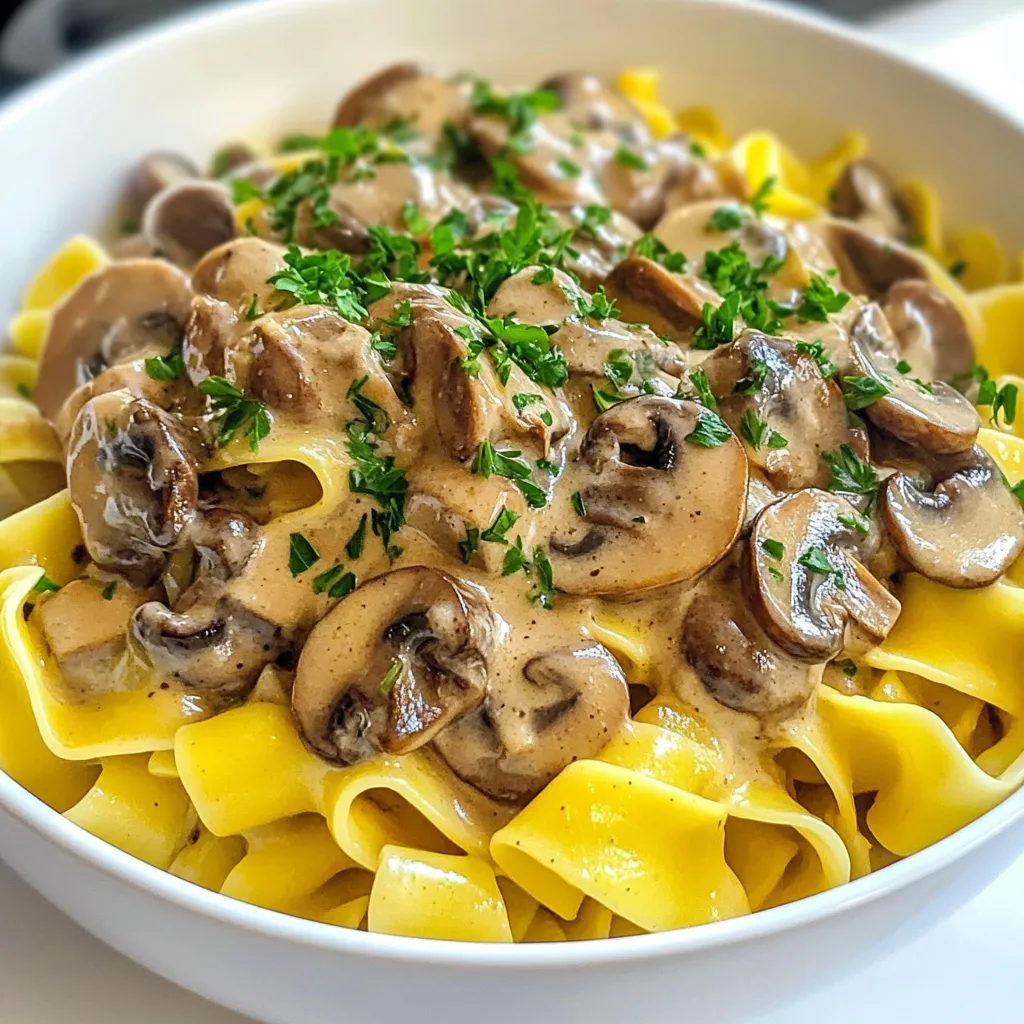 Creamy Mushroom Stroganoff Flavorful and Easy Recipe