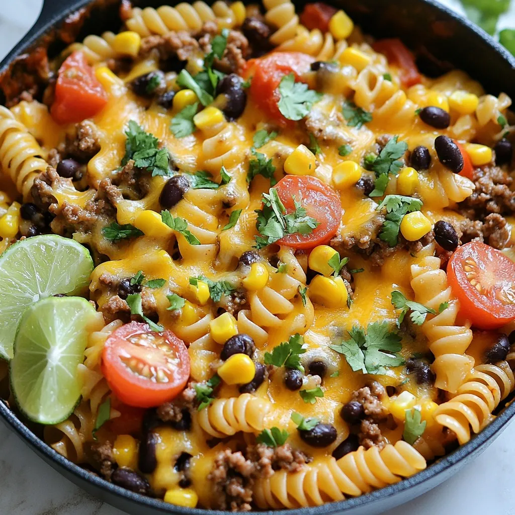 Cheesy Taco Pasta Skillet Flavorful One-Pan Meal
