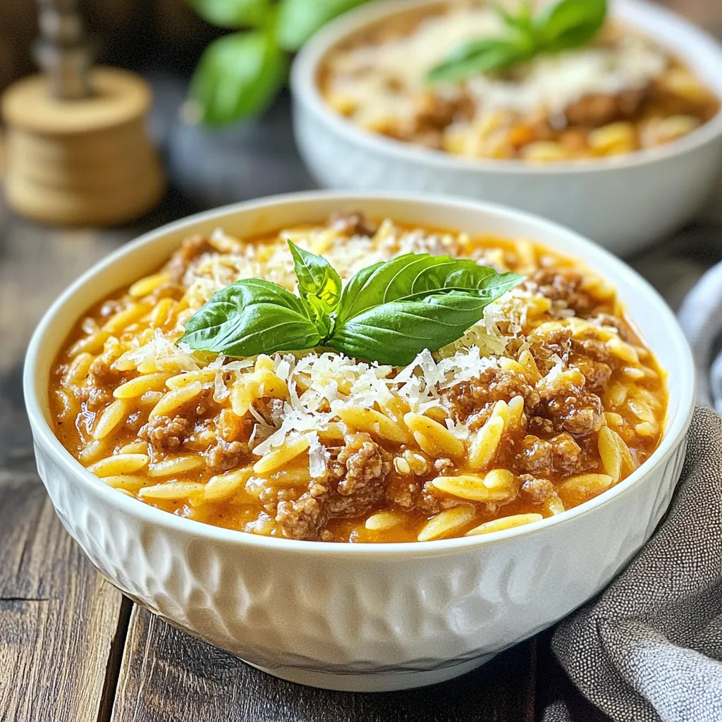 Creamy Tomato Ground Beef Orzo Flavorful Dinner Idea
