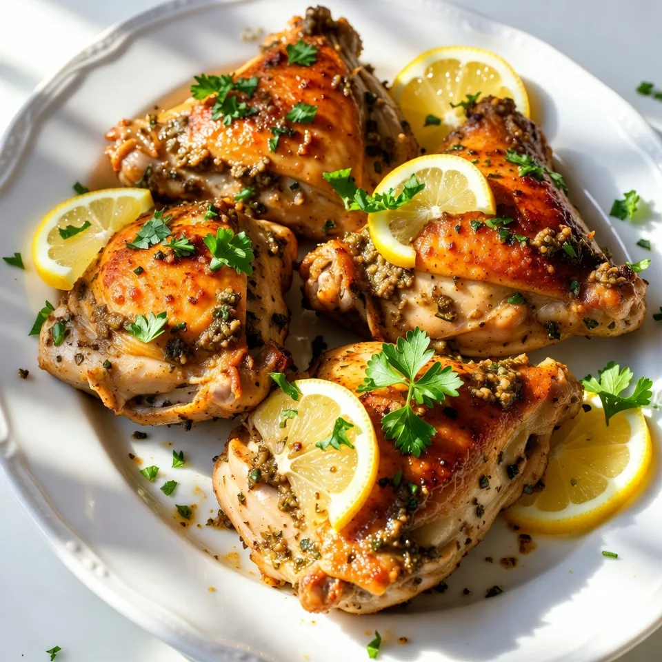 Garlic Herb Roasted Chicken Thighs Crispy and Juicy