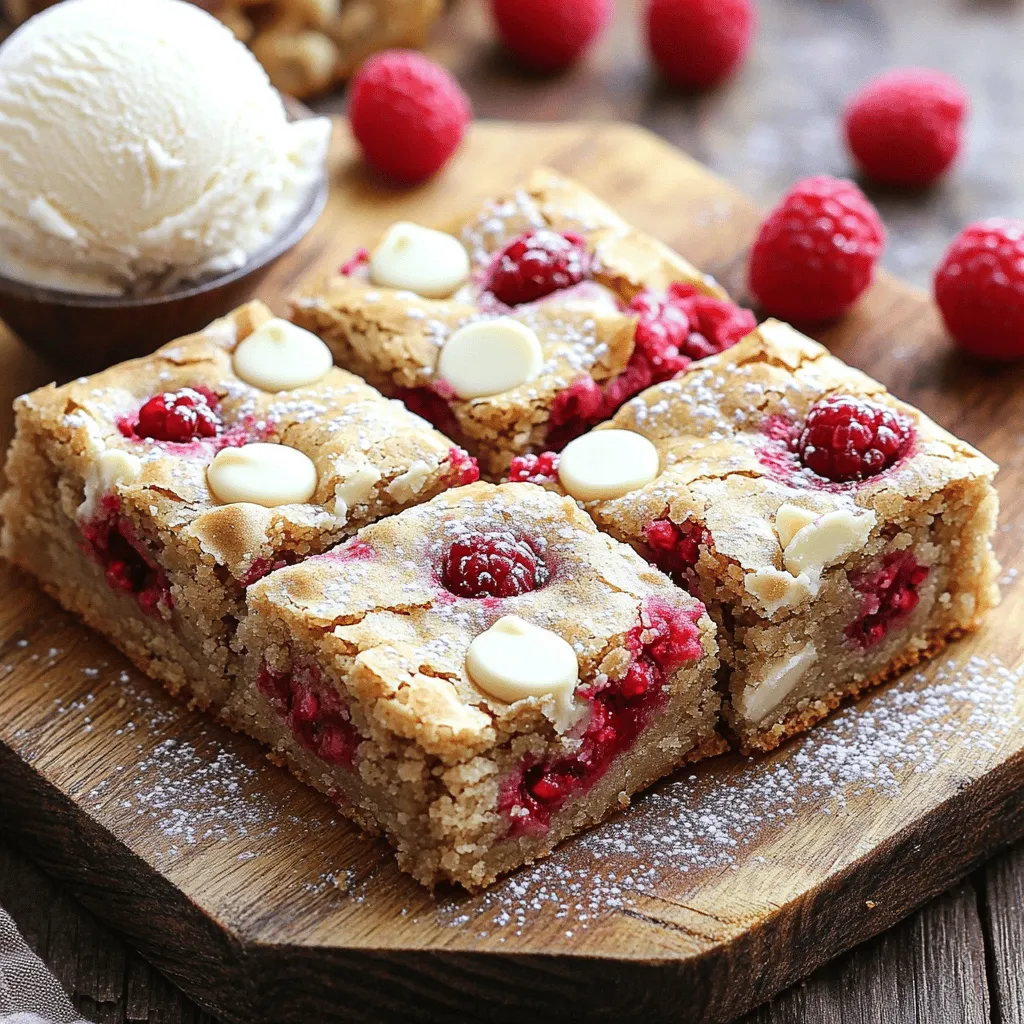 White Chocolate Raspberry Blondies Delightful Treat