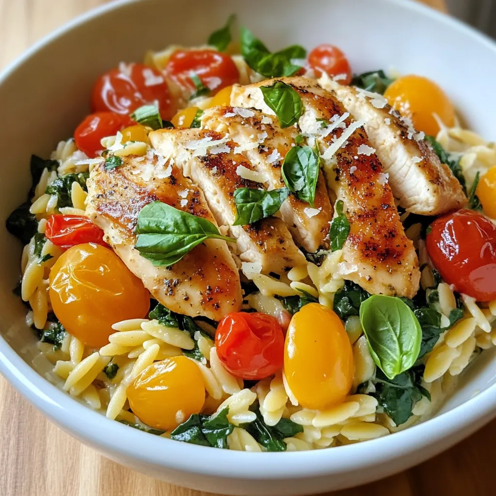 Creamy Tuscan Chicken Orzo Flavorful Dinner Delight