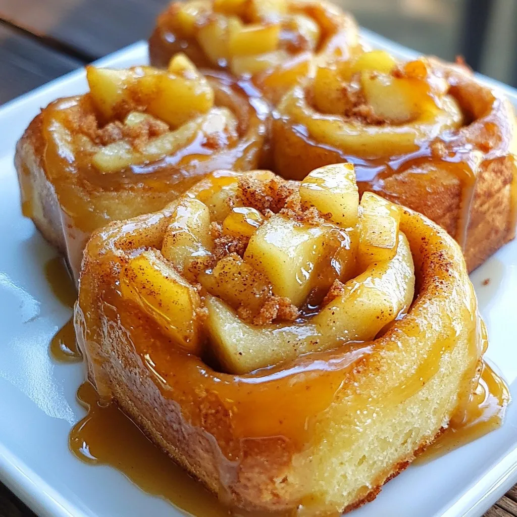 Caramel Apple Cinnamon Rolls Delightful and Easy Recipe