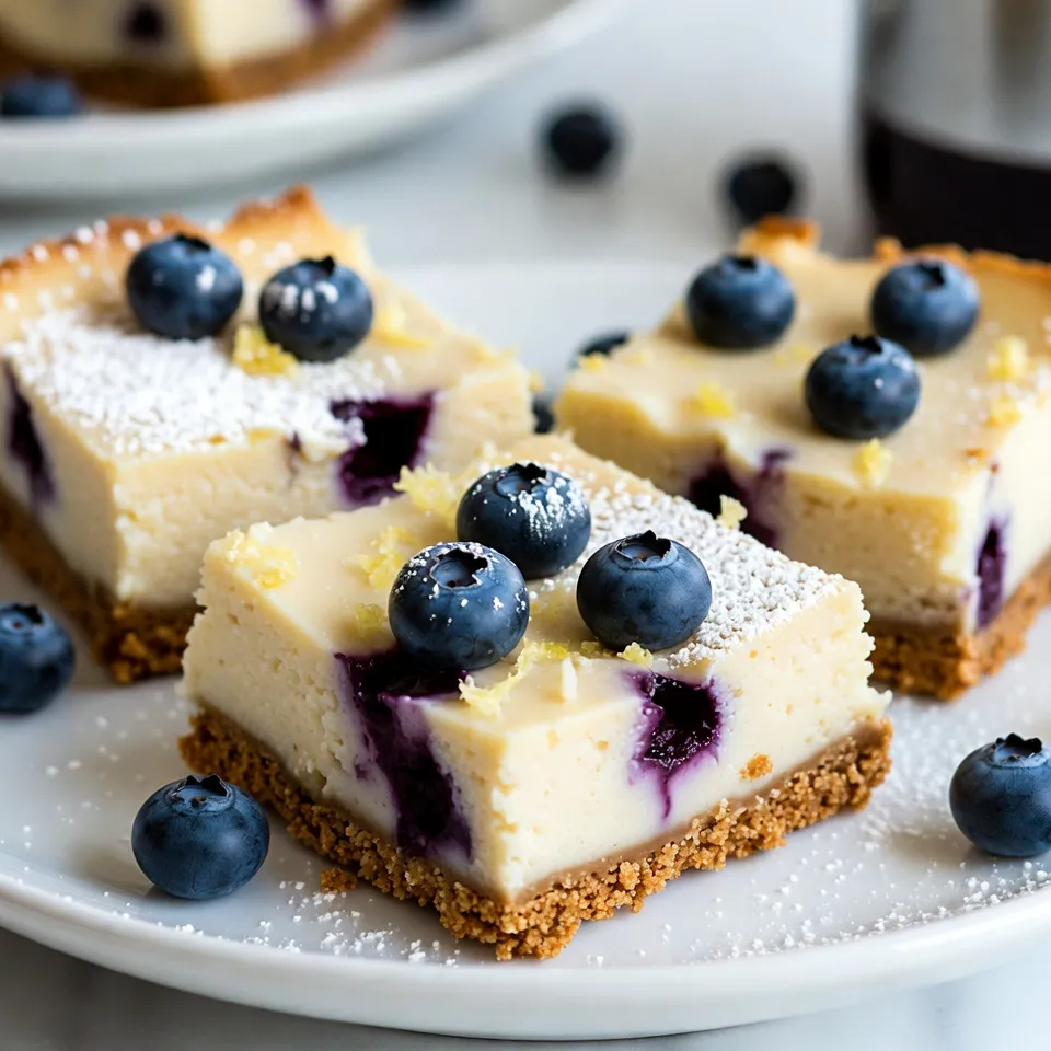 Blueberry Lemon Cheesecake Bars Delightful and Easy