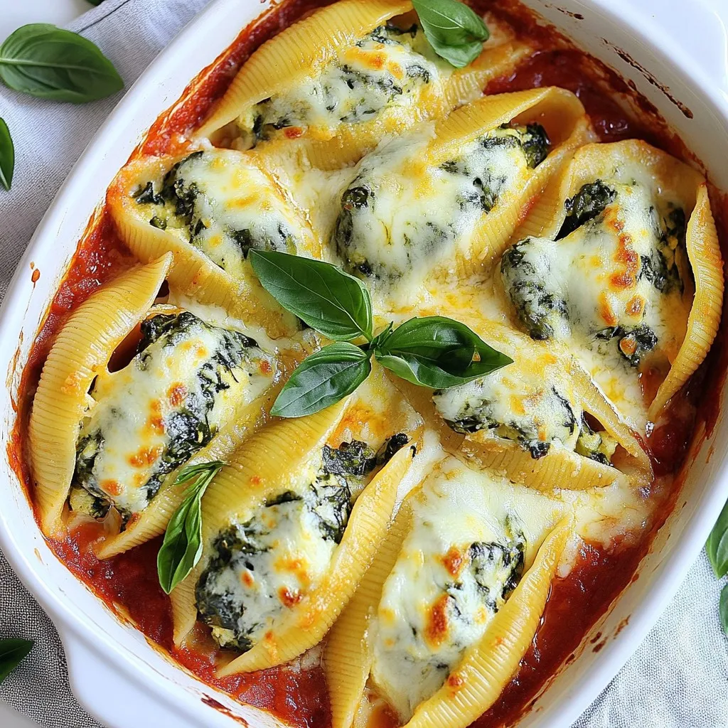 Cheesy Spinach Stuffed Shells Hearty and Flavorful Dish