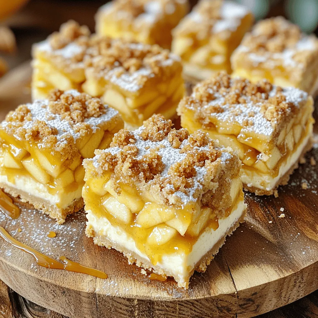 Apple Pie Cheesecake Streusel Bars Delightful Treat