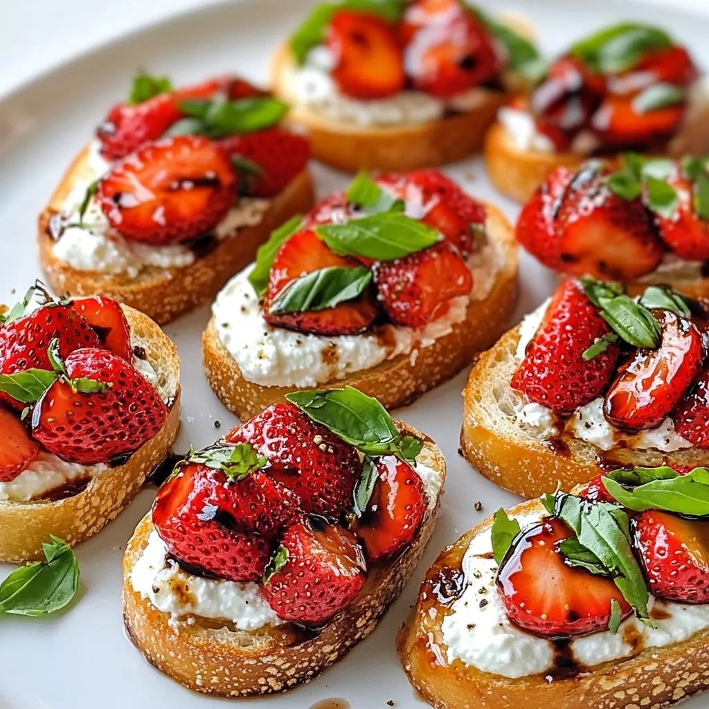 Balsamic Strawberry Crostini Delightful Fresh Recipe