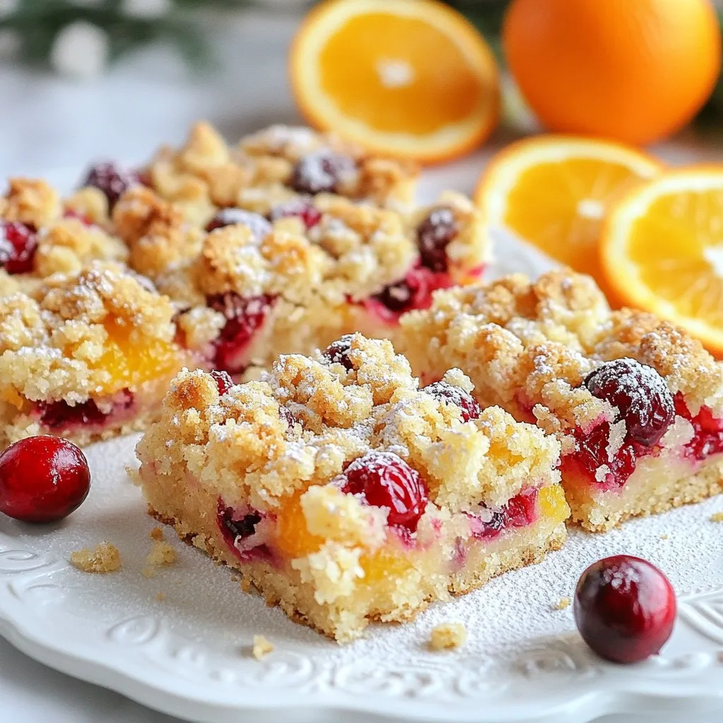 Cranberry Orange Crumb Bars Deliciously Sweet Treat