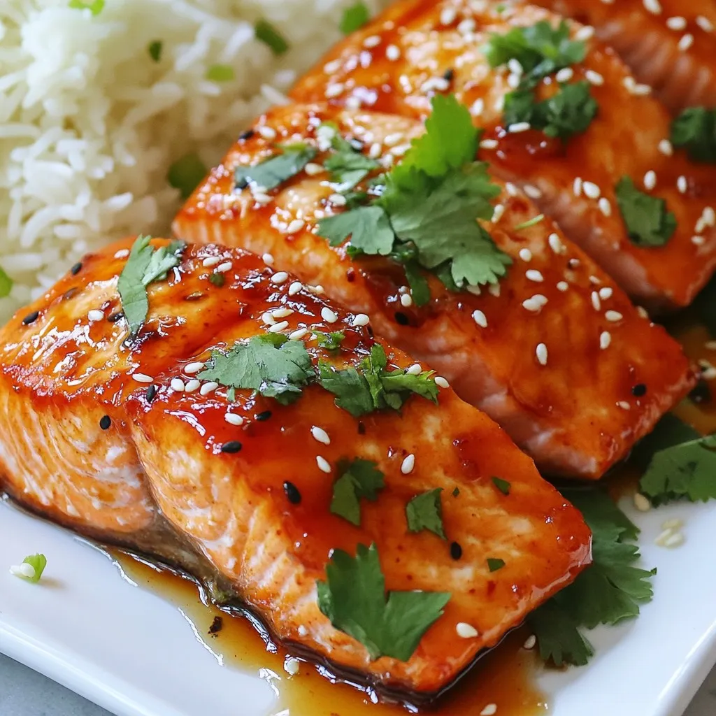 Sriracha Honey Glazed Salmon Tasty Flavorful Dish