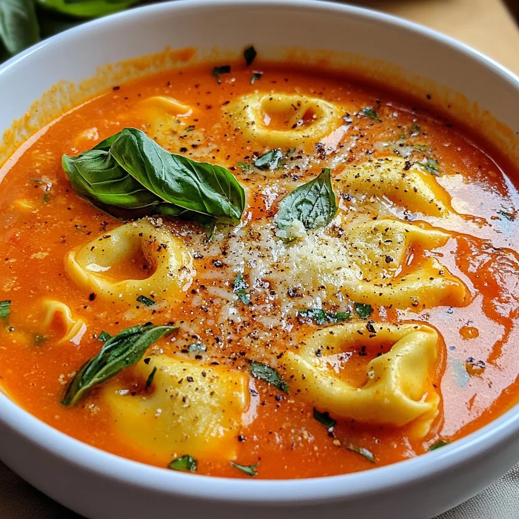 Creamy Tomato Tortellini Soup Simple and Tasty Meal