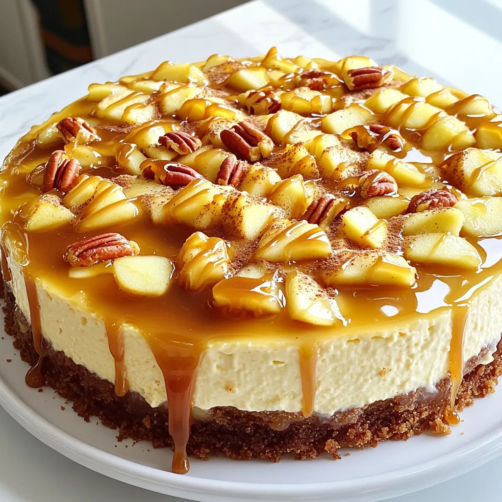Caramel Apple Cinnamon Cheesecake Delightful Treat