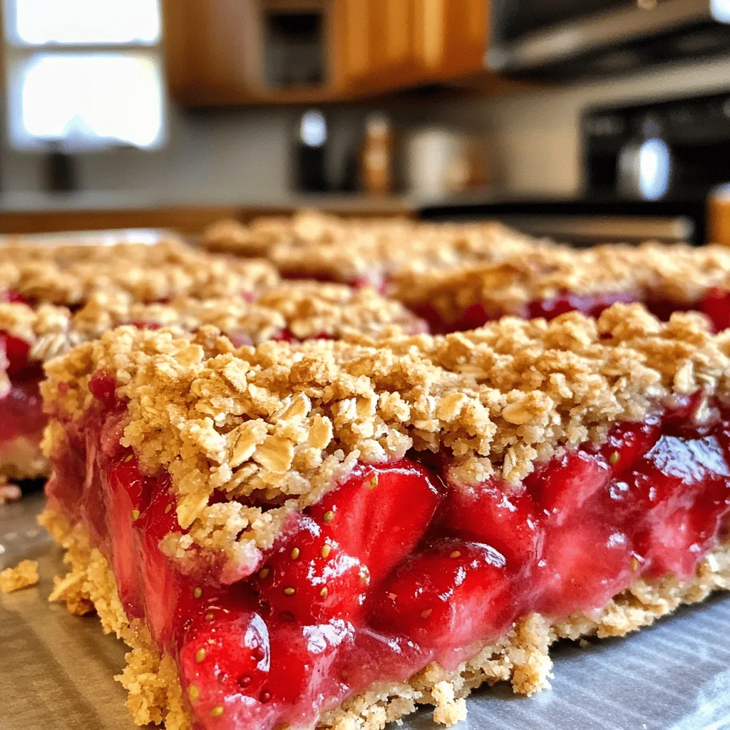 Strawberry Oatmeal Crumble Bars Delightful and Easy Recipe