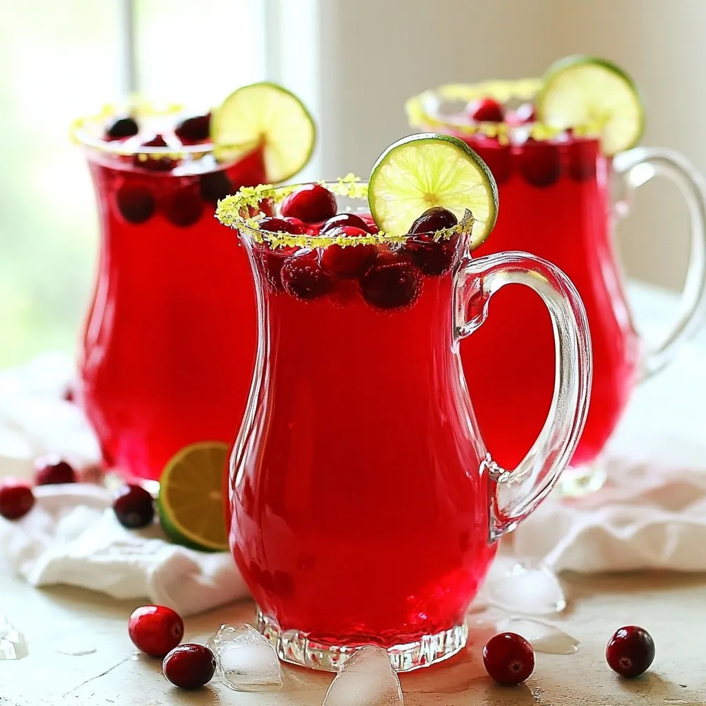 Sparkling Cranberry Limeade Refreshing Holiday Drink