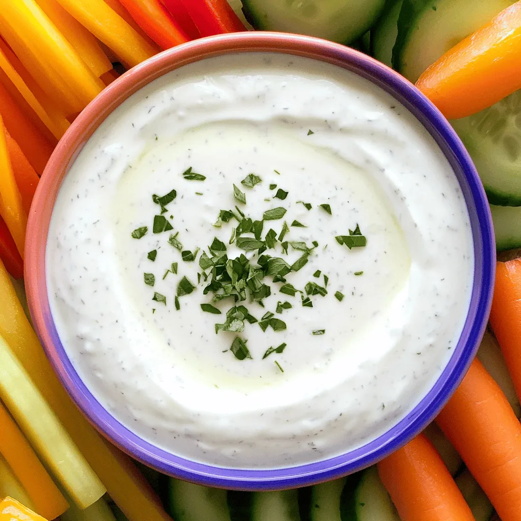 Greek Yogurt Ranch Dip Creamy and Flavorful Delight