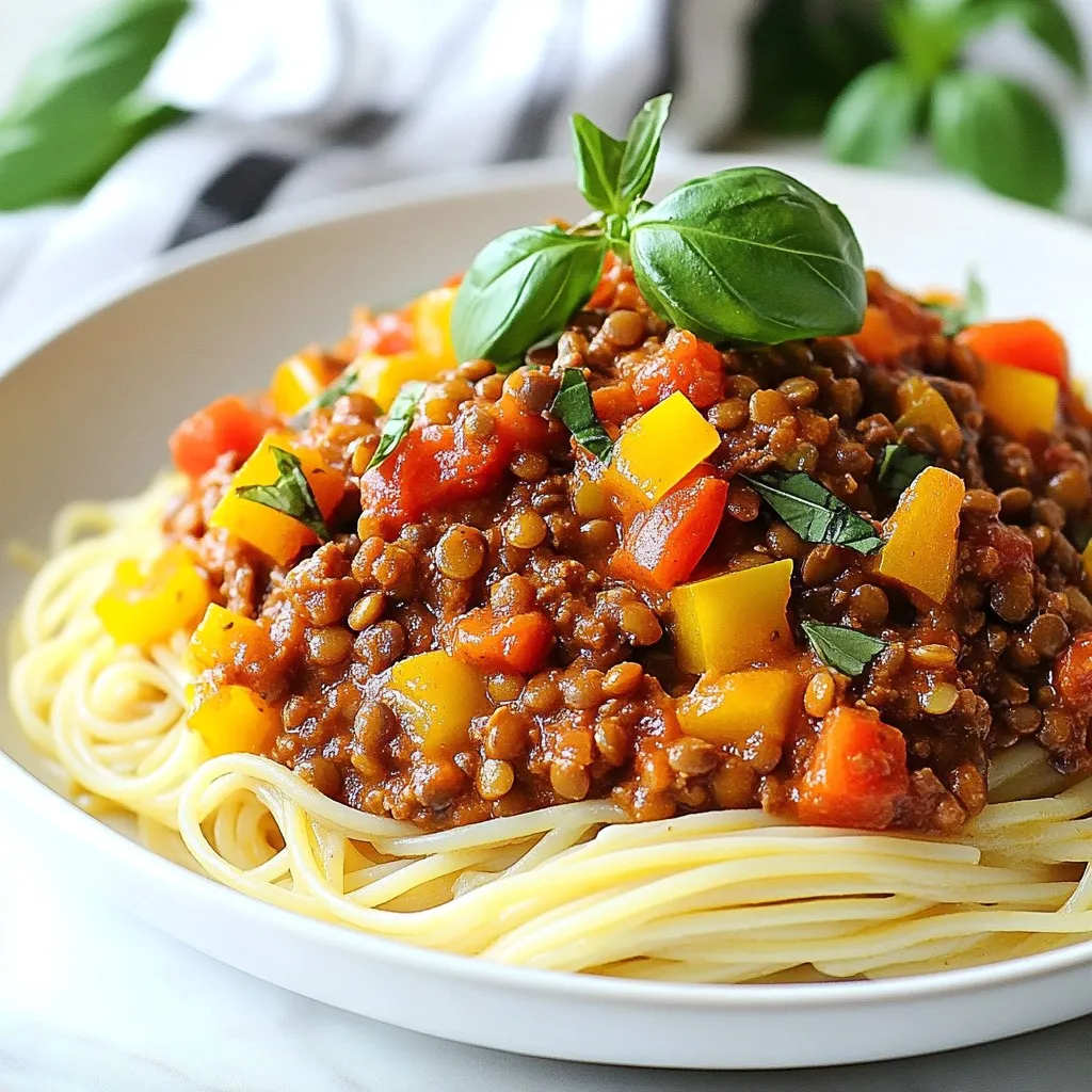 Vegan Lentil Bolognese Flavorful and Hearty Meal