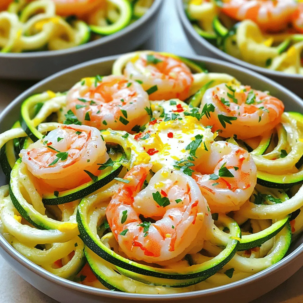 Minute Shrimp Scampi Zucchini Noodles Quick Meal