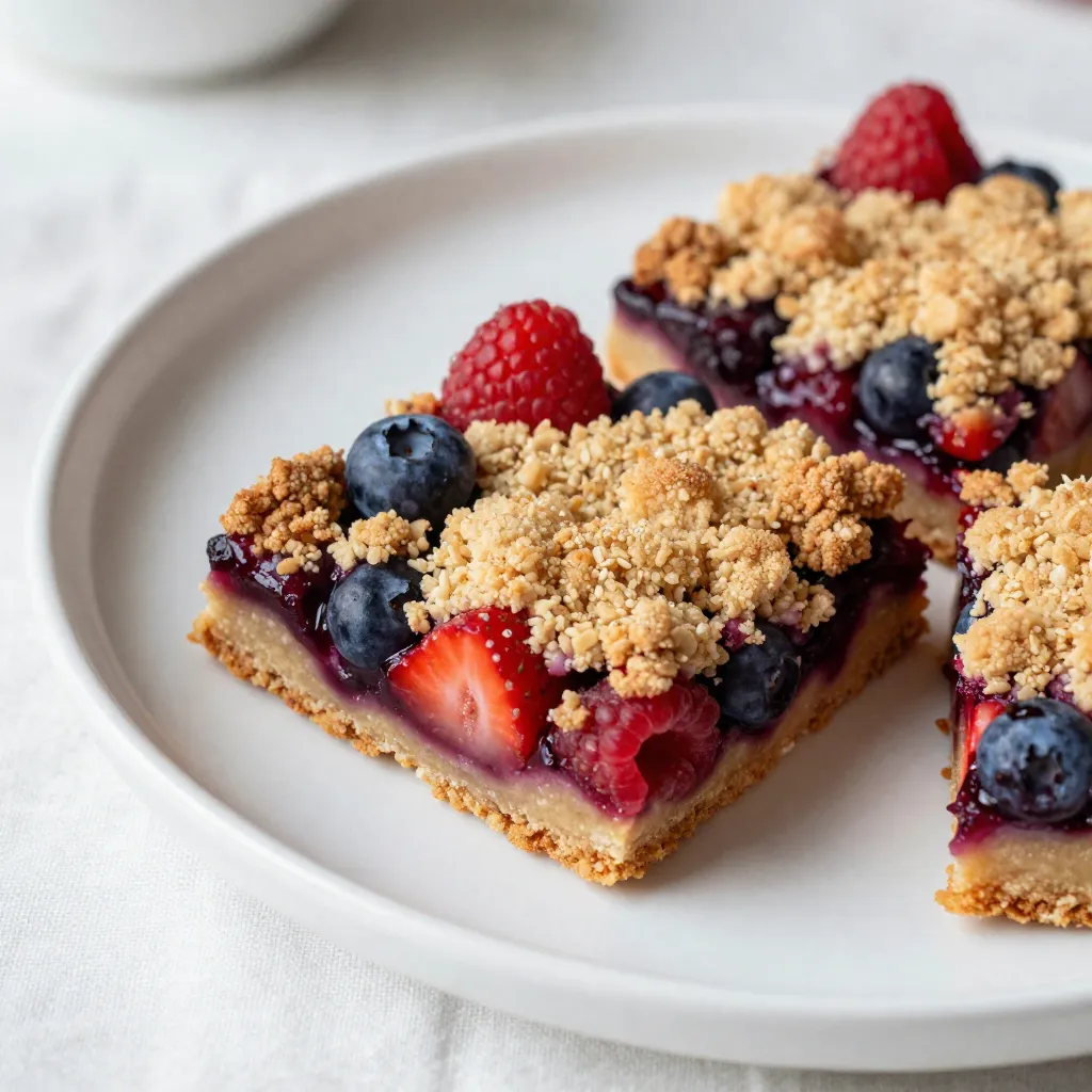 Triple Berry Crumble Bars Delicious and Simple Treat