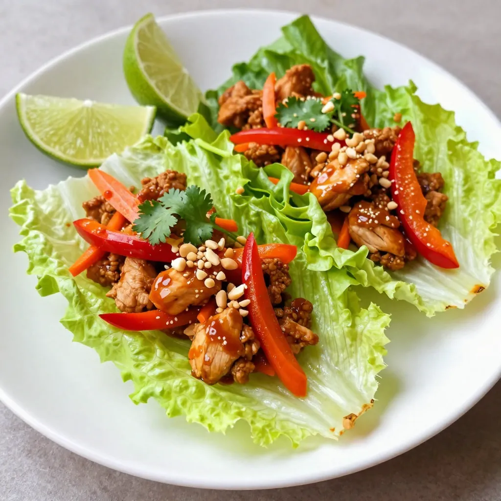 Sweet Chili Chicken Lettuce Wraps Quick and Easy Recipe