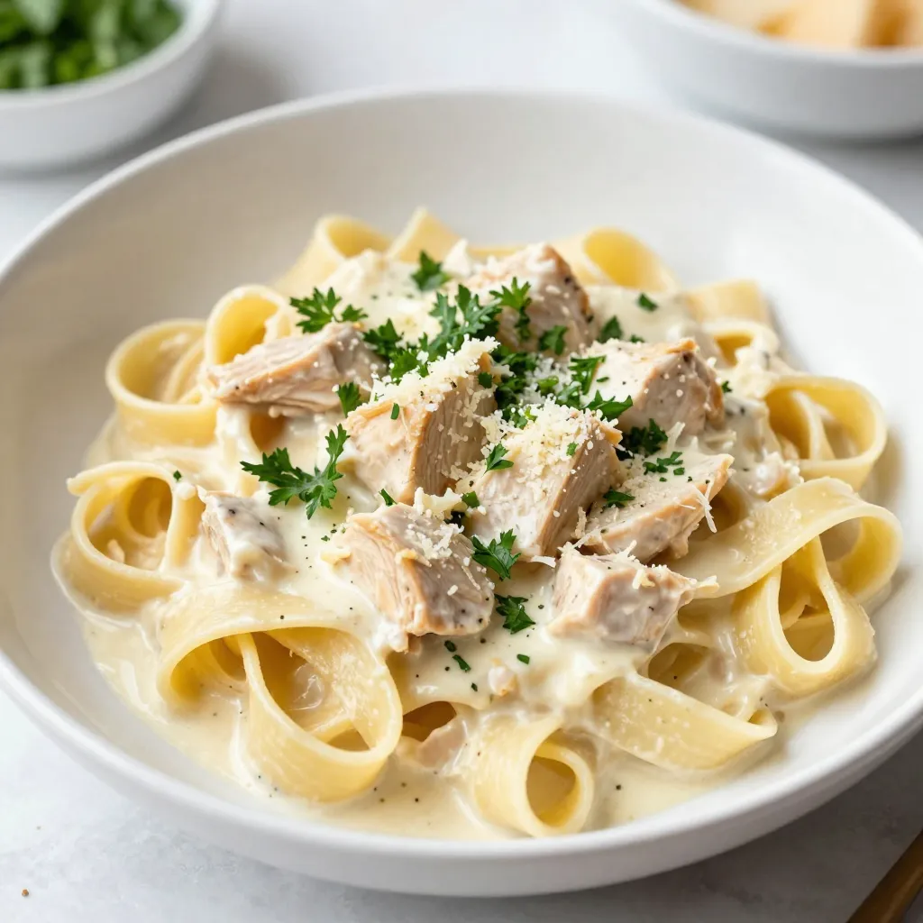 Instant Pot Chicken Alfredo Creamy and Fast Dish