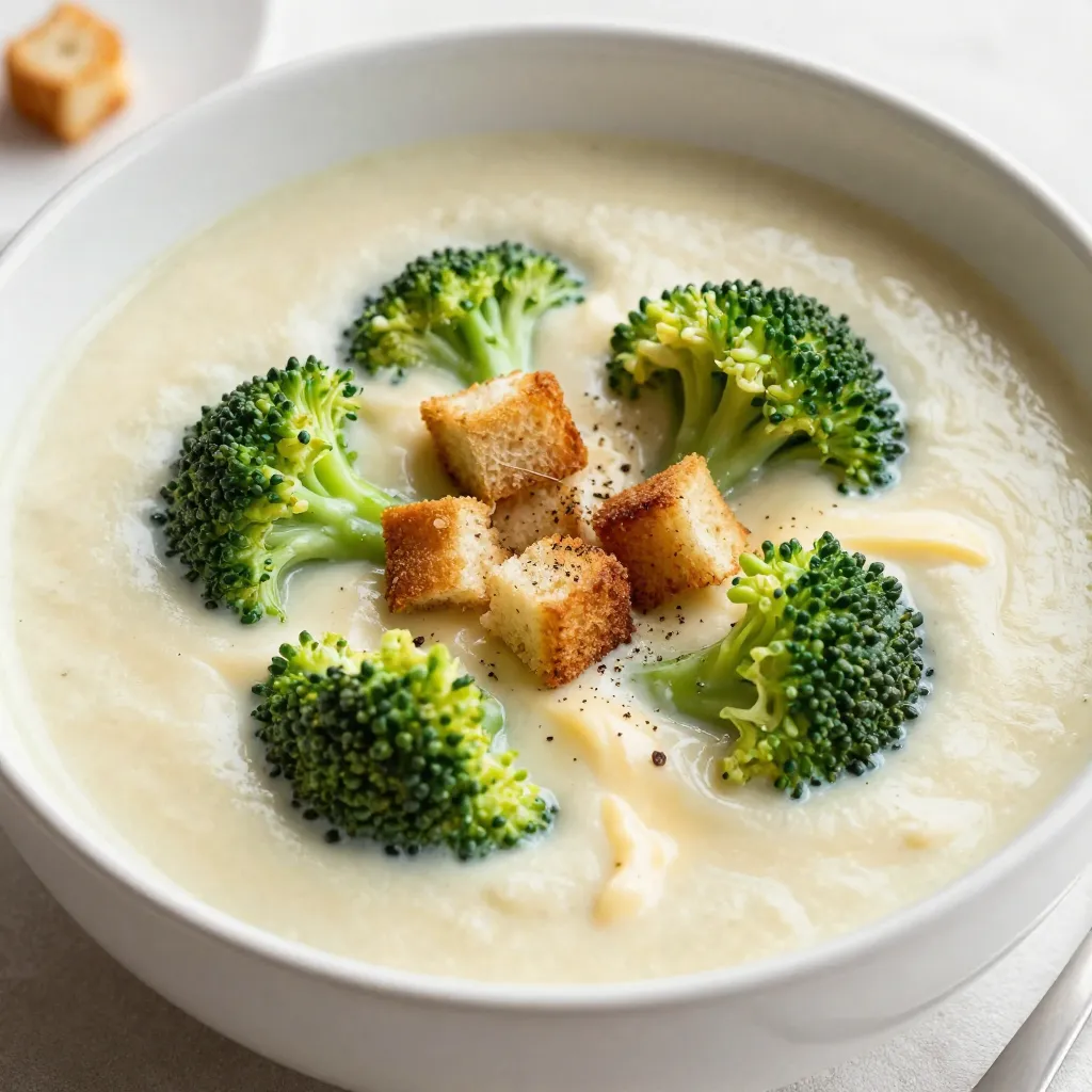 Cheddar Broccoli Soup Creamy and Rich Recipe
