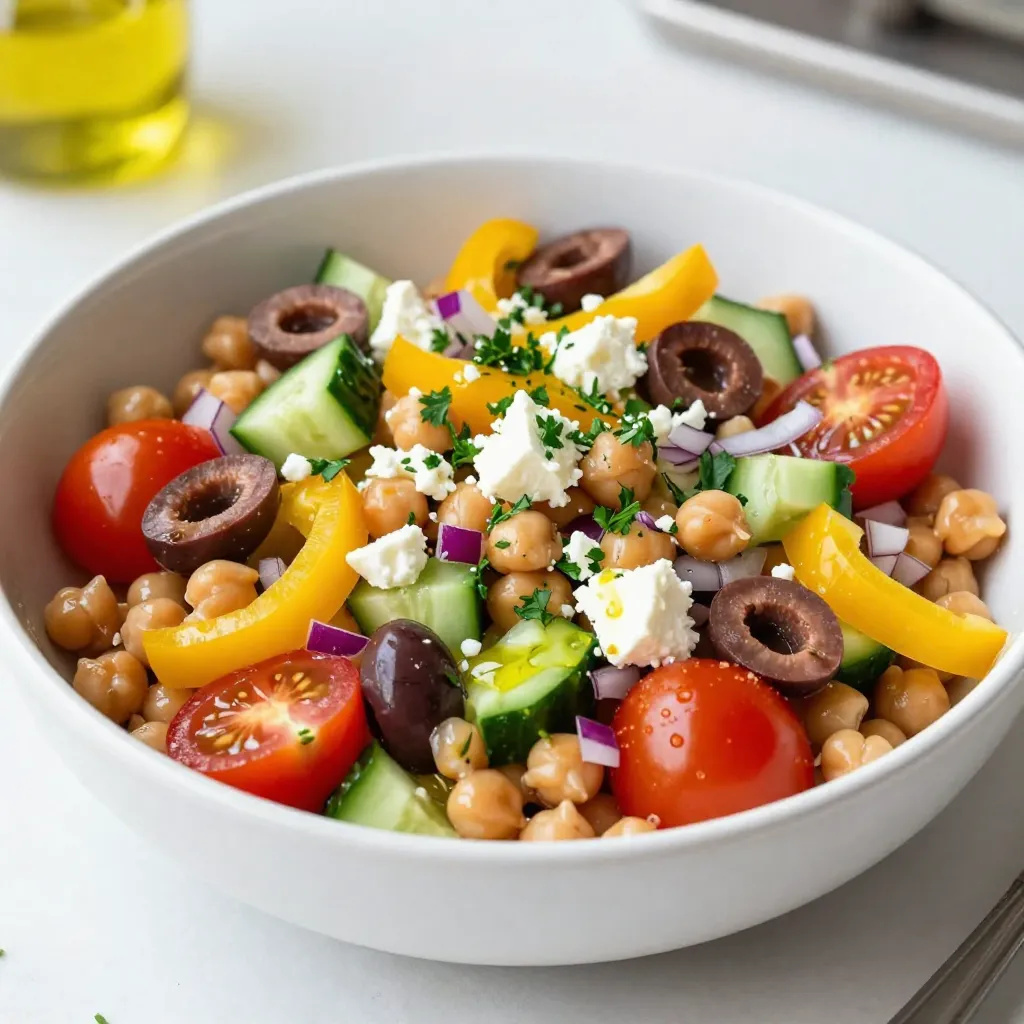 Mediterranean Chickpea Salad Tasty and Healthy Dish