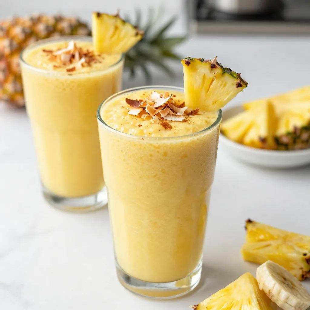 Pineapple Coconut Smoothie Refreshing and Creamy Blend