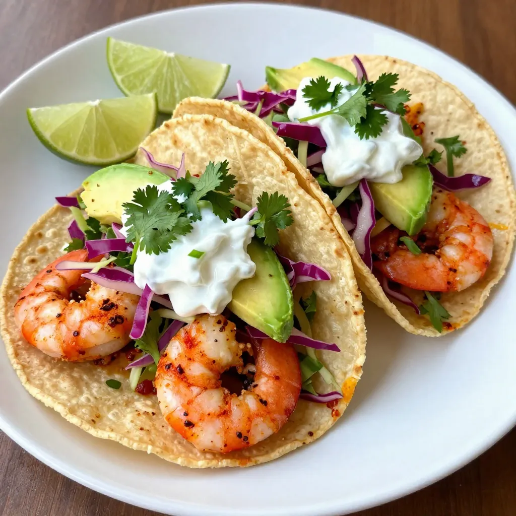 Spicy Shrimp Tacos with Cilantro Slaw Recipe Delight