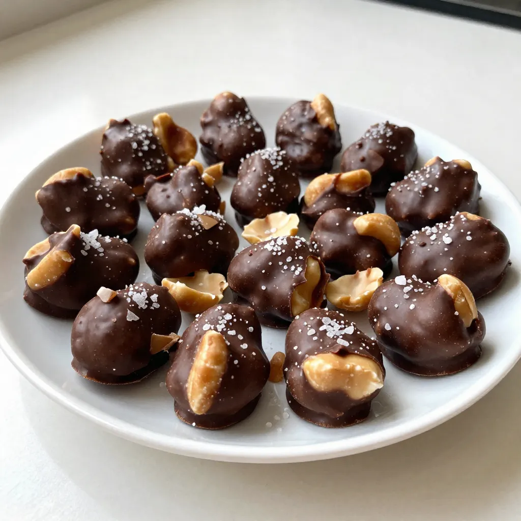 Chocolate Covered Peanut Clusters Tasty Bliss Treat