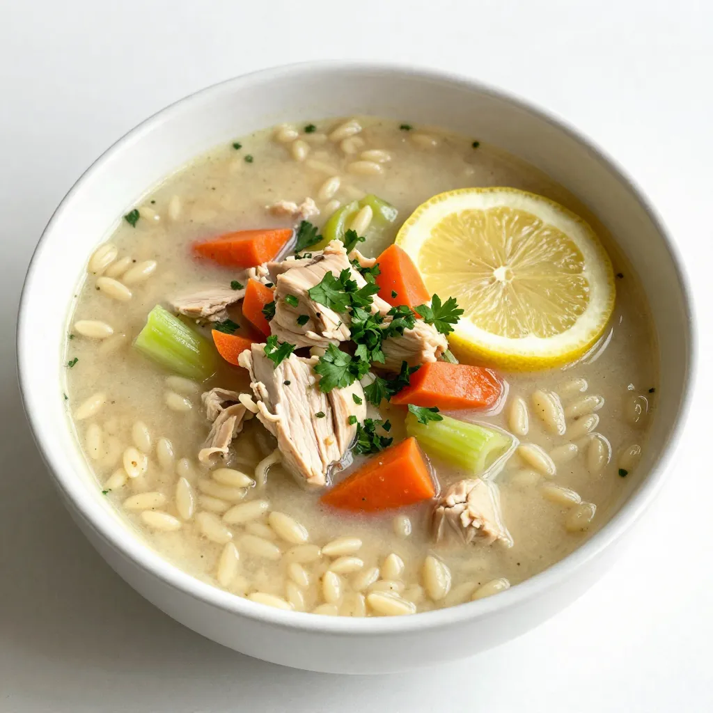 Greek Lemon Chicken Soup Flavorful and Nourishing Dish