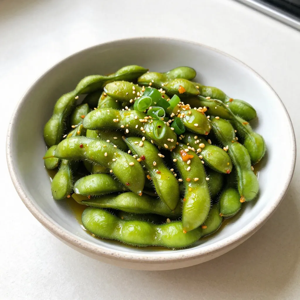 Spicy Garlic Edamame Irresistible Flavor Delight