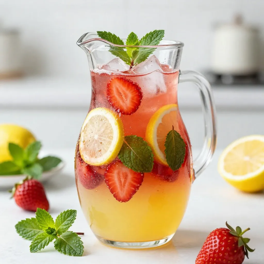 Strawberry Mint Lemonade Refreshing Summer Drink