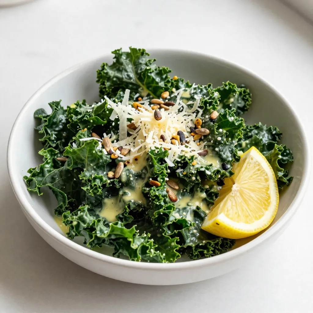 Garlic Lemon Kale Salad Refreshing and Wholesome Dish