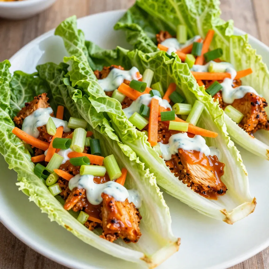 Buffalo Chicken Lettuce Wraps Fresh and Simple Recipe