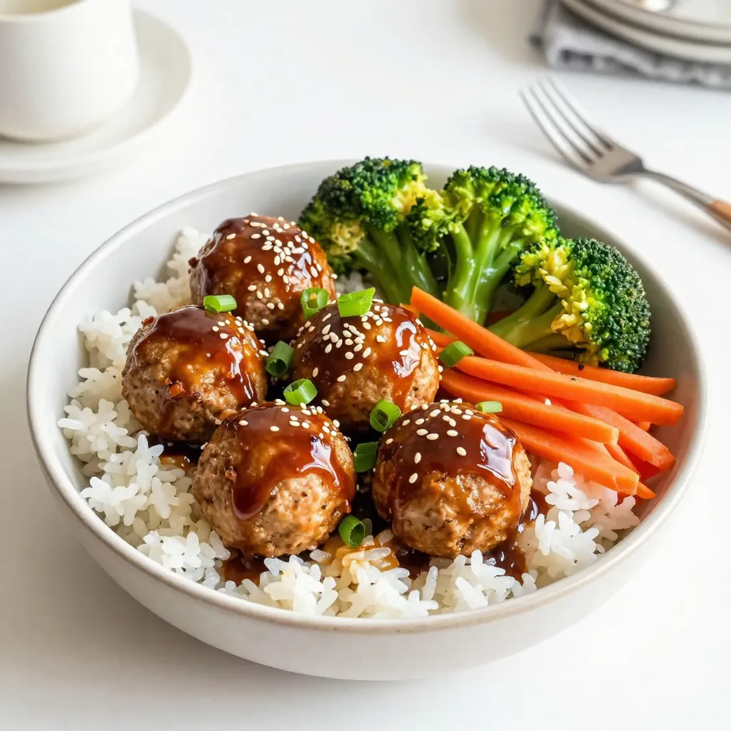 Teriyaki Meatball Bowls Flavorful and Easy Recipe