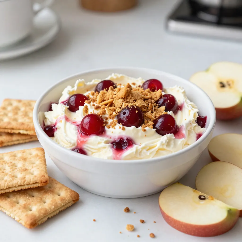 Cherry Cheesecake Dip Creamy and Tasty Delight
