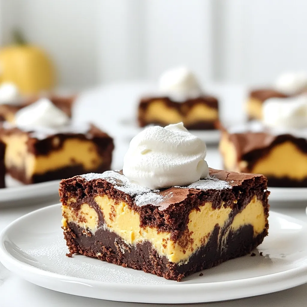 Pumpkin Cheesecake Brownies Decadent and Rich Delight