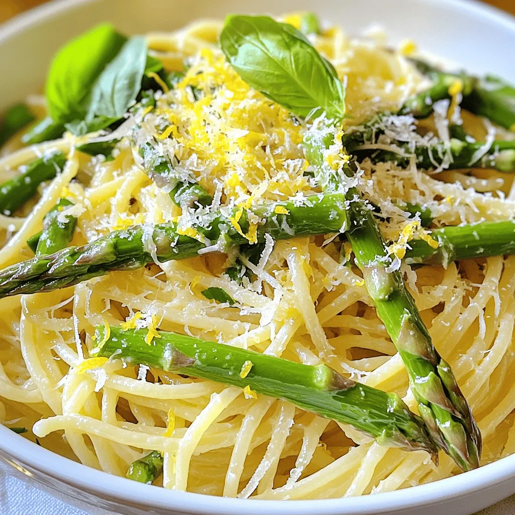 Lemon Garlic Asparagus Pasta Tasty and Simple Dish