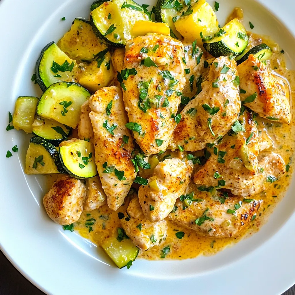 Creamy Paprika Zucchini Chicken Flavorful Dinner Recipe