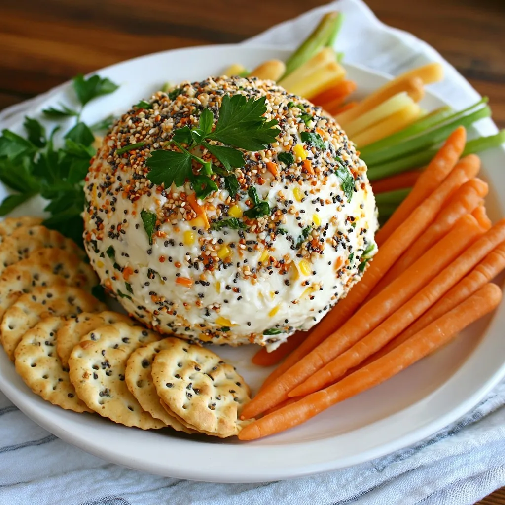 Everything Bagel Cheese Ball Delicious Party Snack